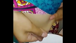 Indian girl teaches with boob milk sex